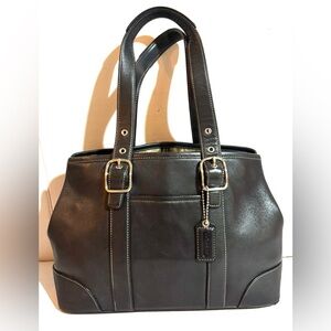 Coach vintage Black Leather Tote Bag